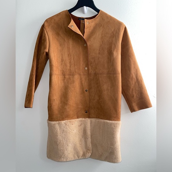 Zara NWOT Faux Fur and Suede Jacket - Picture 10 of 10